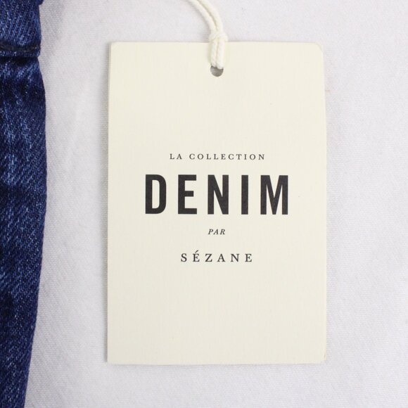 NWT Sezane High Waisted Francky Pants with Belt Fastening in Blue US Size 6 - Picture 9 of 13